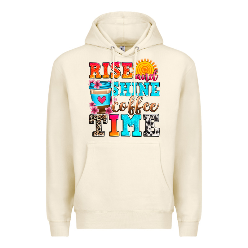 Rise And Shine Coffee Time Premium Hoodie by Zillion Design Studio | Teevron