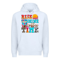 White rise and shine coffee time Premium Hoodie - Zillion Design Studio