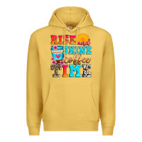 Antique Gold rise and shine coffee time Premium Hoodie - Zillion Design Studio