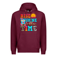 Burgundy rise and shine coffee time Premium Hoodie - Zillion Design Studio