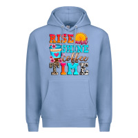 Colony Blue rise and shine coffee time Premium Hoodie - Zillion Design Studio