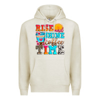 Oatmeal Heather rise and shine coffee time Premium Hoodie - Zillion Design Studio