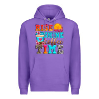 Purple rise and shine coffee time Premium Hoodie - Zillion Design Studio