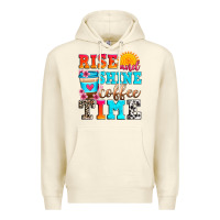 Sandshell rise and shine coffee time Premium Hoodie - Zillion Design Studio