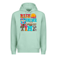 Seafoam rise and shine coffee time Premium Hoodie - Zillion Design Studio