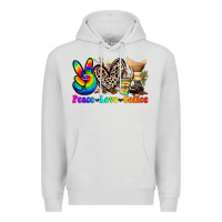 Dove Grey peace love  coffee Premium Hoodie - Zillion Design Studio