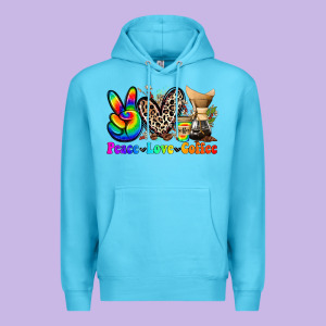 Peace Love  Coffee Premium Hoodie Designed By Zillion Design Studio