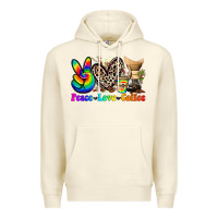 Sandshell peace love  coffee Premium Hoodie - Zillion Design Studio