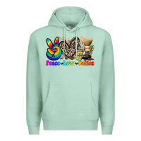 Seafoam peace love  coffee Premium Hoodie - Zillion Design Studio