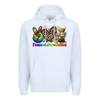 White peace love  coffee Premium Hoodie - Zillion Design Studio