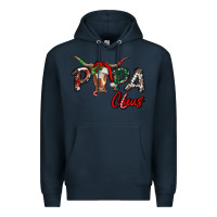 Navy papa claus Premium Hoodie - RanaPortraitStore