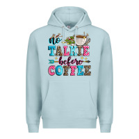 Blue Mist no talkie before coffee Premium Hoodie - Zillion Design Studio