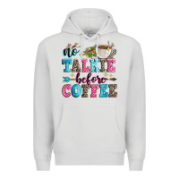 Dove Grey no talkie before coffee Premium Hoodie - Zillion Design Studio