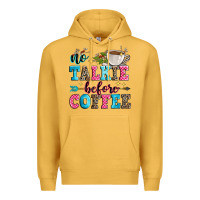 Mustard no talkie before coffee Premium Hoodie - Zillion Design Studio