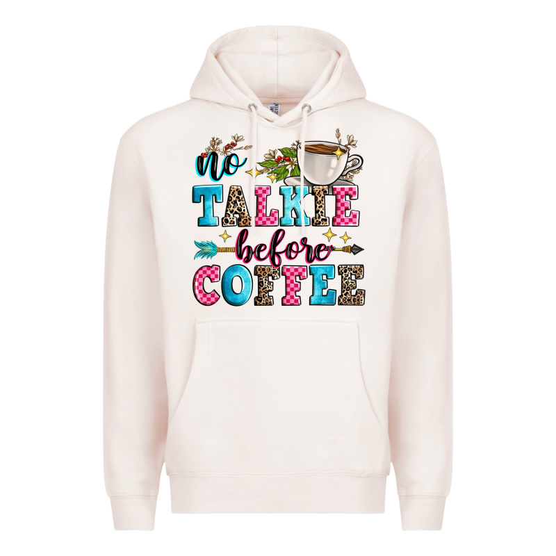 No Talkie Before Coffee Premium Hoodie by Zillion Design Studio | Teevron