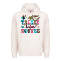 Pale Pink no talkie before coffee Premium Hoodie - Zillion Design Studio