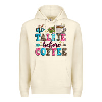 Sandshell no talkie before coffee Premium Hoodie - Zillion Design Studio