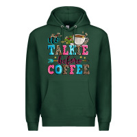 Sports Green no talkie before coffee Premium Hoodie - Zillion Design Studio