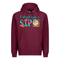 Burgundy i don't give a sip Premium Hoodie - Zillion Design Studio