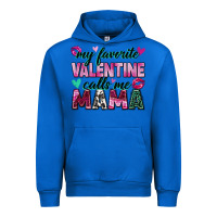 Cobalt my favorite valentine calls me mama Urban Hoodie - Zillion Design Studio