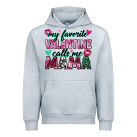 Heather Grey my favorite valentine calls me mama Urban Hoodie - Zillion Design Studio