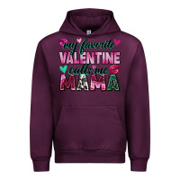Mauve Wine my favorite valentine calls me mama Urban Hoodie - Zillion Design Studio
