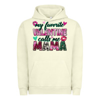 Pigment Pistachio my favorite valentine calls me mama Urban Hoodie - Zillion Design Studio