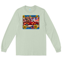 Matcha 4th of july truck cow mousepad Long Sleeve Tee - BarkalooDesign