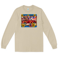 Mushroom 4th of july truck cow mousepad Long Sleeve Tee - BarkalooDesign