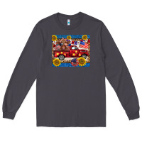 Smoke 4th of july truck cow mousepad Long Sleeve Tee - BarkalooDesign