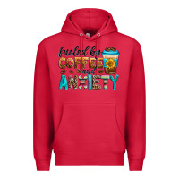 Cardinal fueled by coffee and anxiety Premium Hoodie - Zillion Design Studio