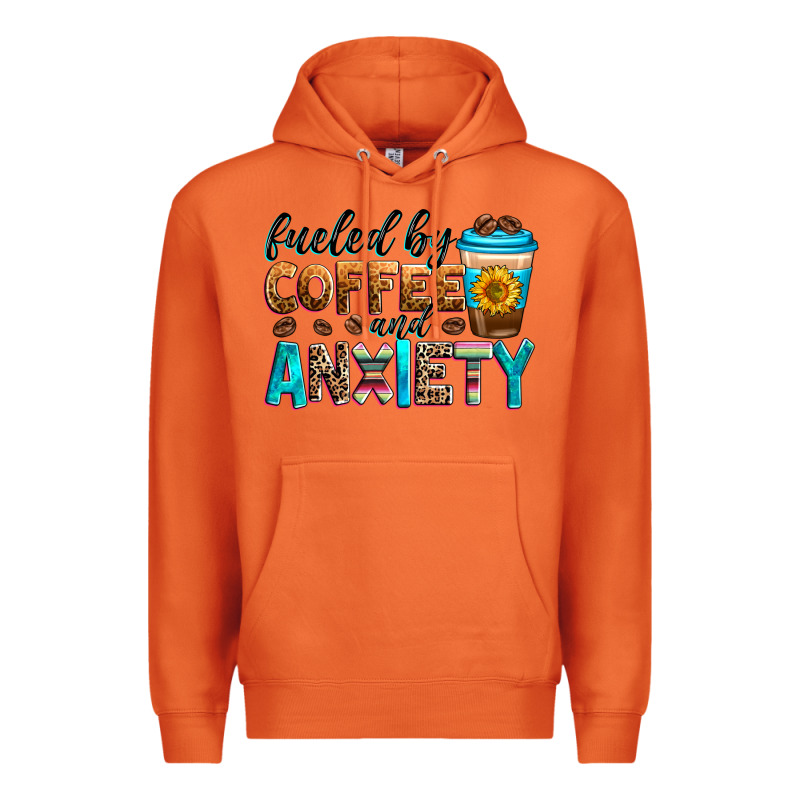 Fueled By Coffee And Anxiety Premium Hoodie by Zillion Design Studio | Teevron