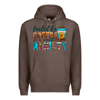 Coffee fueled by coffee and anxiety Premium Hoodie - Zillion Design Studio