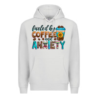 Dove Grey fueled by coffee and anxiety Premium Hoodie - Zillion Design Studio