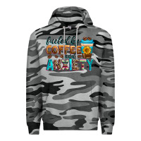 Slate Camo fueled by coffee and anxiety Premium Hoodie - Zillion Design Studio