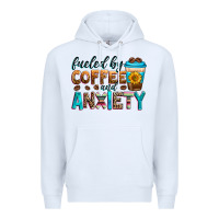 White fueled by coffee and anxiety Premium Hoodie - Zillion Design Studio