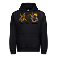 Black peace love shepherd Urban Hoodie - RanaPortraitStore