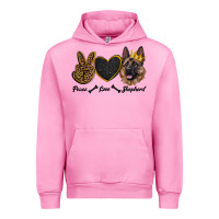 Fuchsia Pink peace love shepherd Urban Hoodie - RanaPortraitStore