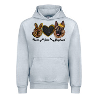 Heather Grey peace love shepherd Urban Hoodie - RanaPortraitStore