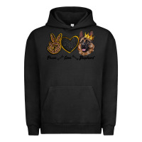 Pigment Black peace love shepherd Urban Hoodie - RanaPortraitStore