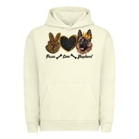 Pigment Pistachio peace love shepherd Urban Hoodie - RanaPortraitStore