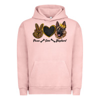 Pigment Salmon peace love shepherd Urban Hoodie - RanaPortraitStore
