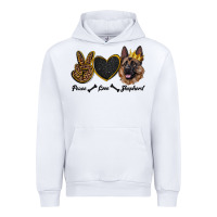 White peace love shepherd Urban Hoodie - RanaPortraitStore