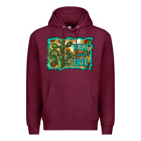 Burgundy wild and free cactus Premium Hoodie - RanaPortraitStore