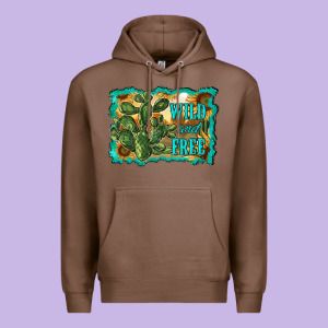 Wild And Free Cactus Premium Hoodie Designed By Ranaportraitstore