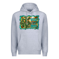 Heather Grey wild and free cactus Premium Hoodie - RanaPortraitStore