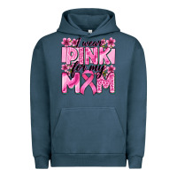 Pigment Midnight Navy i wear pink for my mom Urban Hoodie - Zillion Design Studio