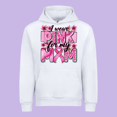 I Wear Pink For My Mom Urban Hoodie Designed By Zillion Design Studio
