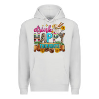 Dove Grey drink happy thoughts Premium Hoodie - Zillion Design Studio