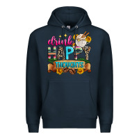 Navy drink happy thoughts Premium Hoodie - Zillion Design Studio